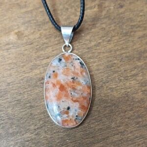 Elegant Orange Pendant Necklace